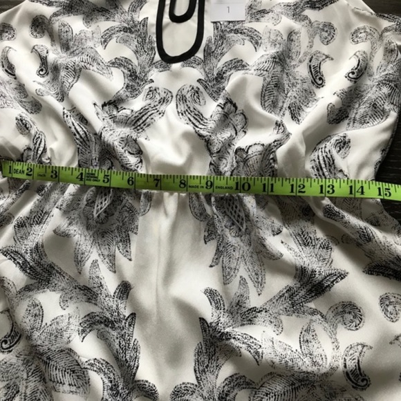 Chico’s Paisley Black-And-White Maxi Dress Sz 10 - Picture 7 of 8